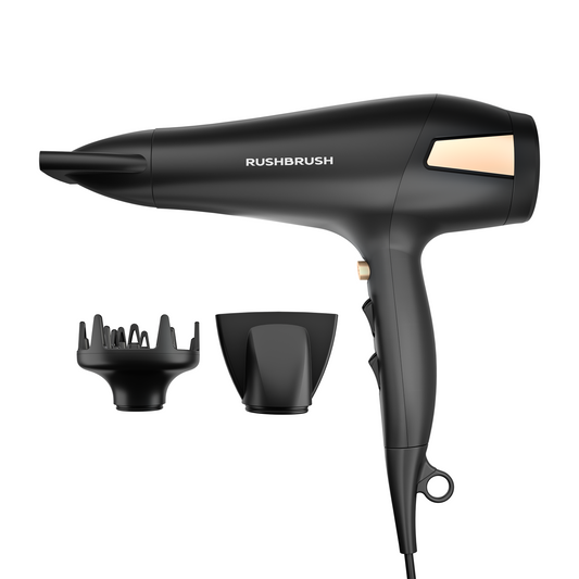 Rush Brush Hair Dryer, 2500 Watt, Black - D2 Pro