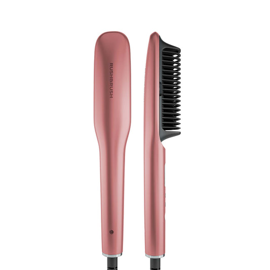 Rush Brush Hair Straightening Brush, Rose Gold - S2 Elite