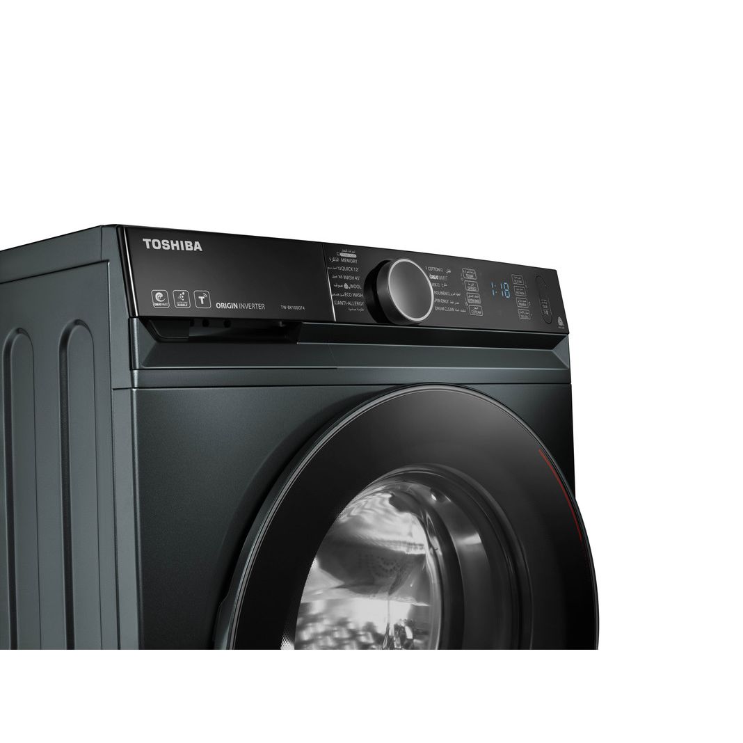Toshiba Front Load Automatic Washing Machine, 8Kg, Inverter Motor, Morandi Grey - TW-BK90GF4EG(MK)
