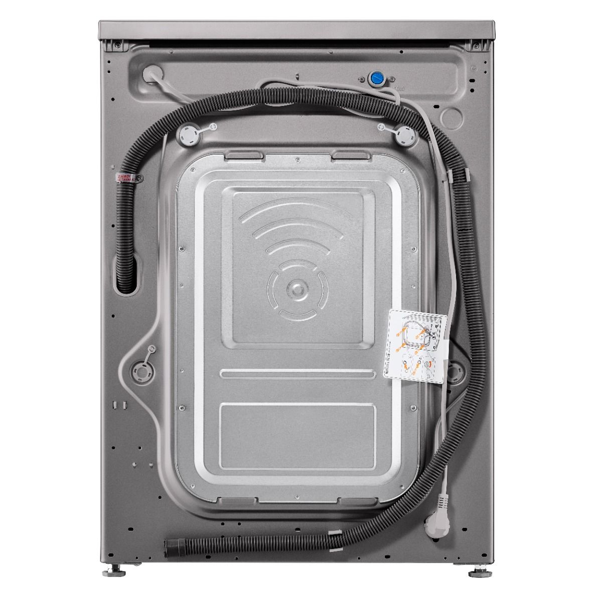 LG Front Load Inverter Washing Machine Chrome Door, 8KG, Silver - FH2J3TNG5