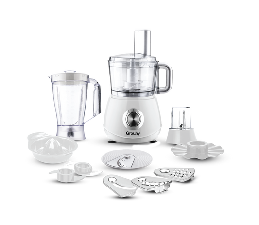 Grouhy Multi Function Food Processor, 1000 Watt - GFP1040W