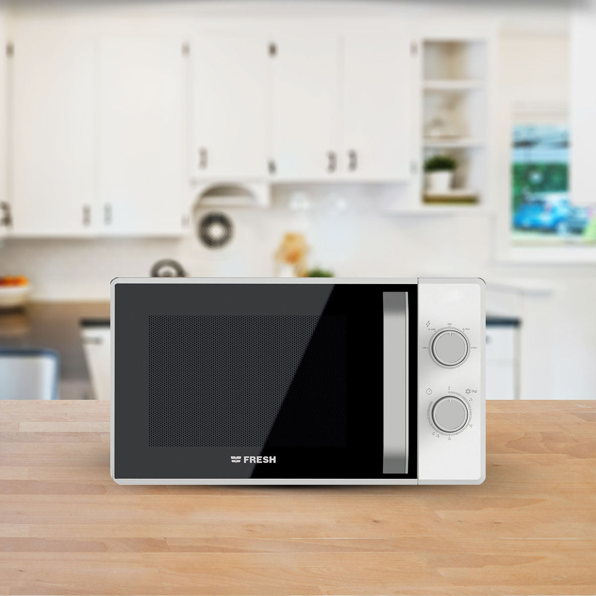 Fresh Solo Microwave, 25 Liters, Silver - FMW-25MC-SW