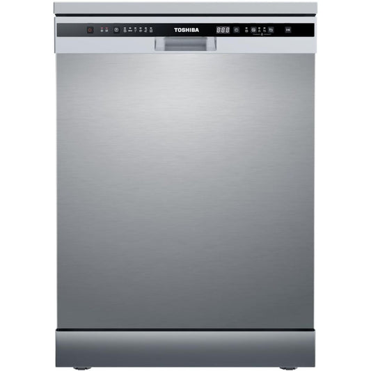 Toshiba Digital Dishwasher, 13 Place Settings, 6 Programs, Silver - DW-13F8AF(SS)-EG