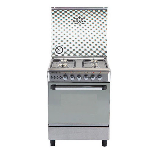 Royal Gas Cooker Hero 4 Burners 60×60 cm With Fan Stainless Steel - 2010285