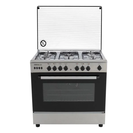 Royal Arrow Gas Cooker, 5 Burners, Stainless Steel - 2010345