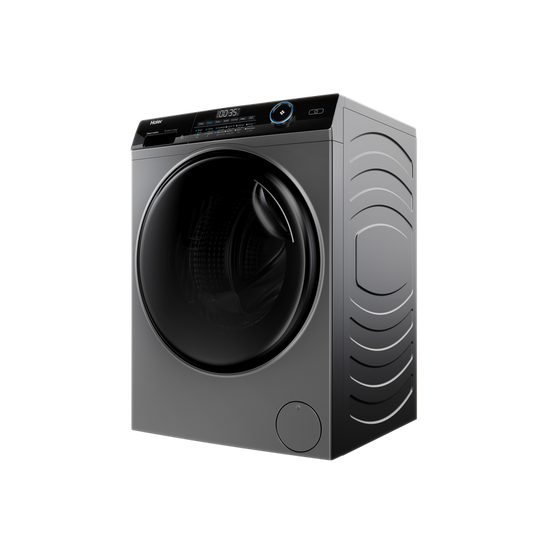 Haier Front Washing Machine with direct motion inverter, Super Drum, 8KG, 1400 RPM, Silver- HW80-B14959S6TU1