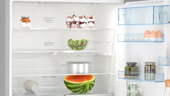 Bosch Freestanding No Frost Refrigerator with Bottom freezer, 631 Liters, Silver - KGN86CI3E8