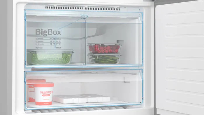 Bosch Freestanding No Frost Refrigerator with Bottom freezer, 631 Liters, Silver - KGN86CI3E8