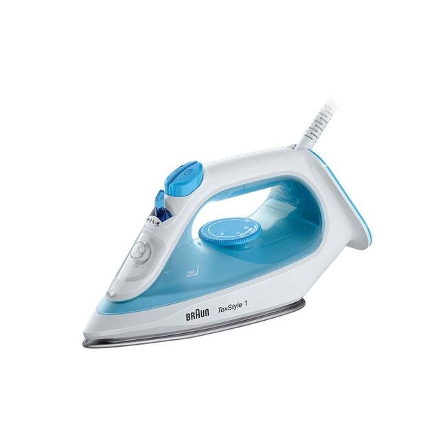 Braun TexStyle 1 Steam Iron, 2000 Watt, Blue and White- SI1050