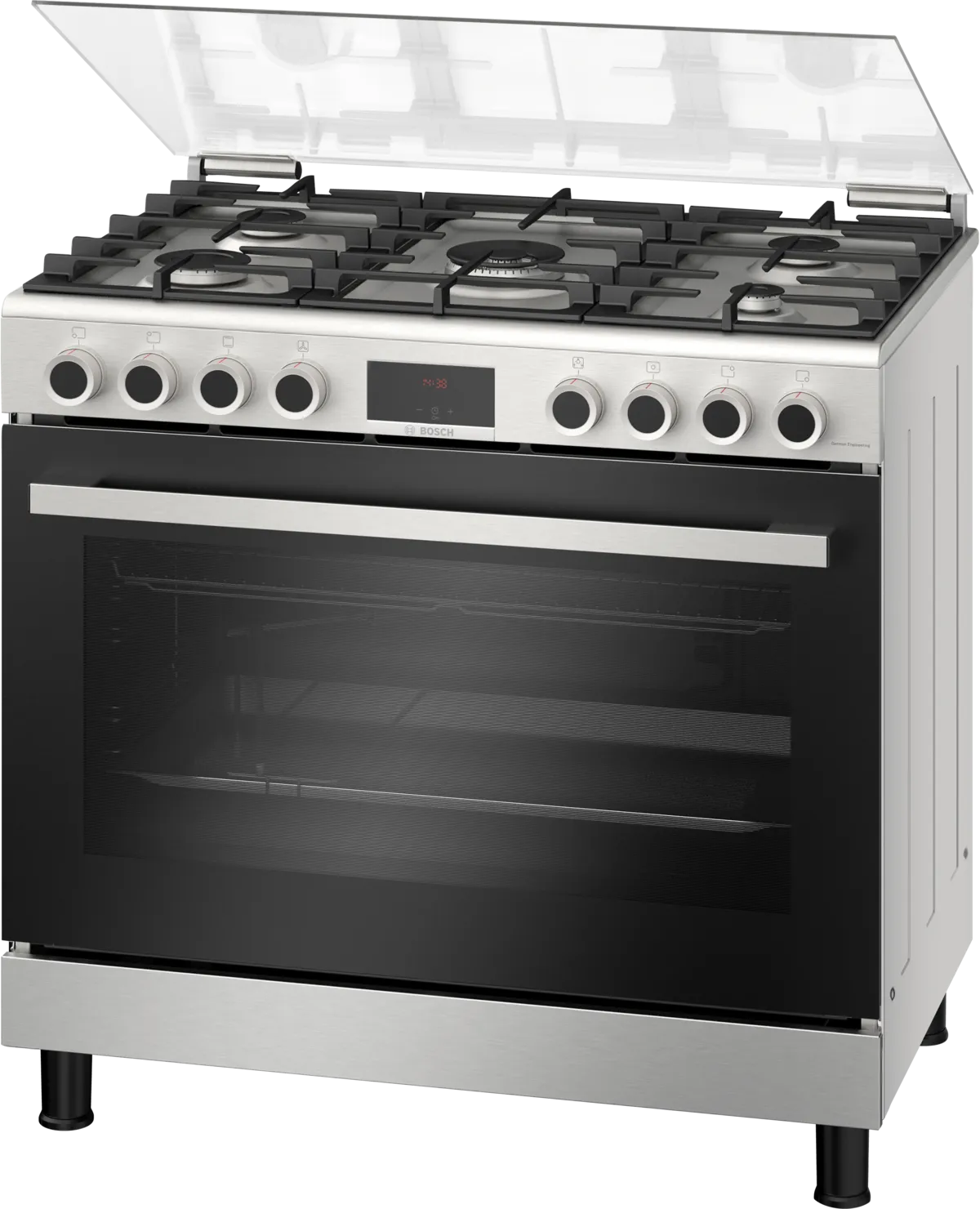 Bosch Series 6 Gas Cooker, 90 * 60 cm, 5 Burners, Stainless Steel - HGP3I8W50S