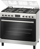 Bosch Series 6 Gas Cooker, 90 * 60 cm, 5 Burners, Stainless Steel - HGP3I8W50S