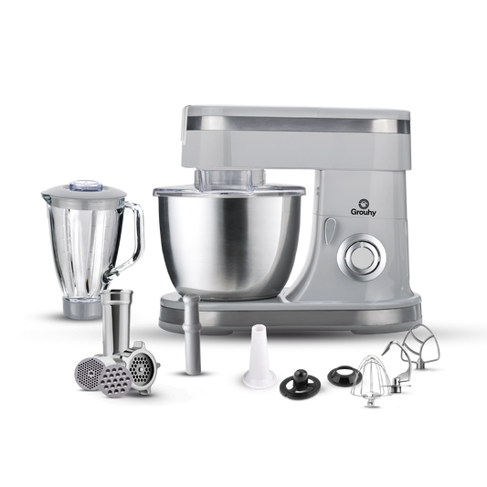 Grouhy Stand Mixer with Grinder and Blender 1400 Watt, grouhy stank mixer, عجان جروهي مع مطحنة وخلاط 1400, عجبان جروهي, مطحنة وخلاط
