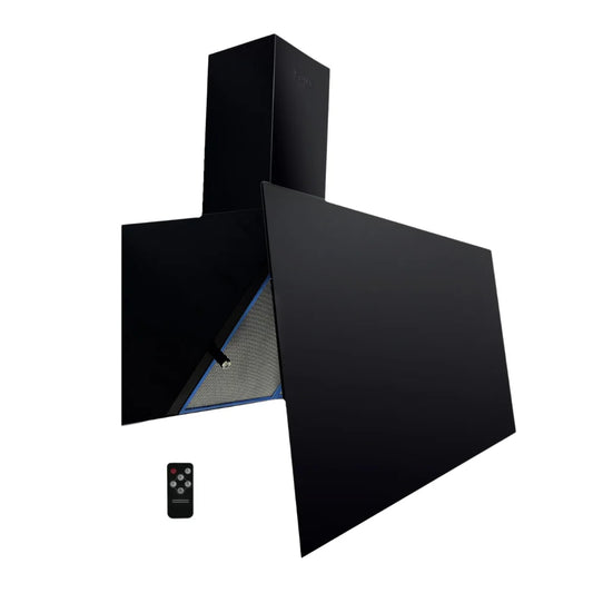 Purity Wall Mounted Cooker Hood, 90 cm, 1000 m3/h, Black - ROSE PLUS BL | 90 cm