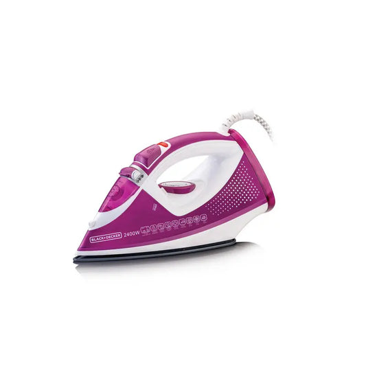 Black+Decker Ceramic Steam Iron, 2400Watt, Purple – X2450