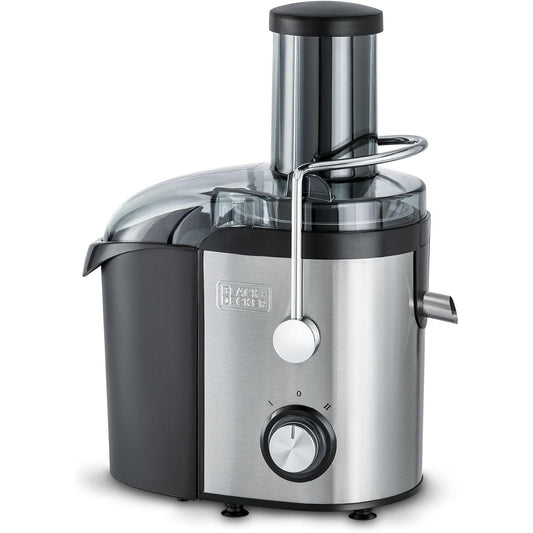 Black+Decker Juice Extractor, 1.7 Liter, 800 Watt, Black and Silver - JE800