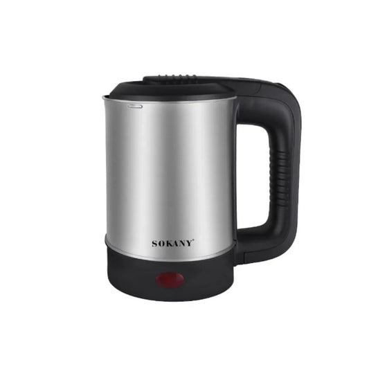 Sokany Electric Kettle - 600ml - 600 Watt, Stainless Steel Body - SK-09023