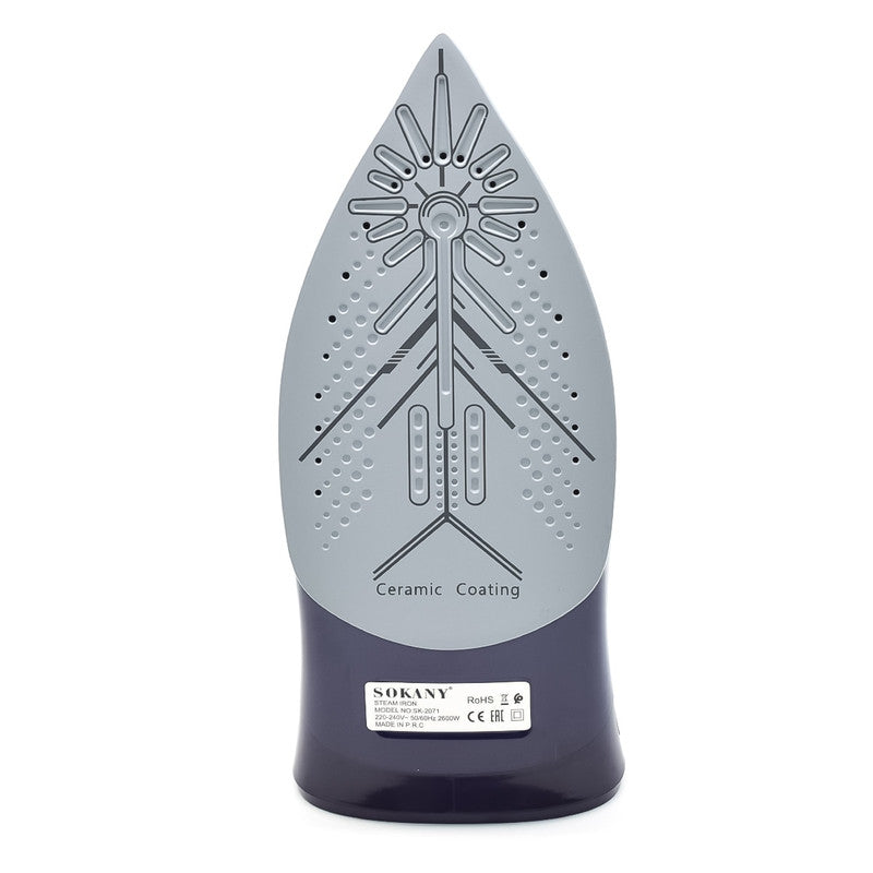 Sokany Steam Iron, 2600 Watt, Purple and Grey- SK-2071