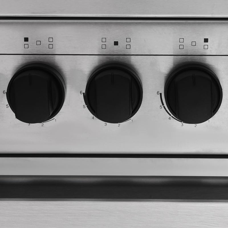 Fresh Gas Cooker Rock, 5 Burners, 90 x 60 CM, Silver - 500015560