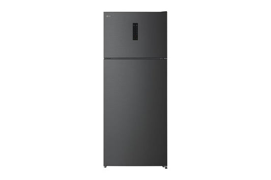 LG No Frost Top Freezer Refrigerator, 523 Liter, With Inverter Motor, Black - GTF522PSAN