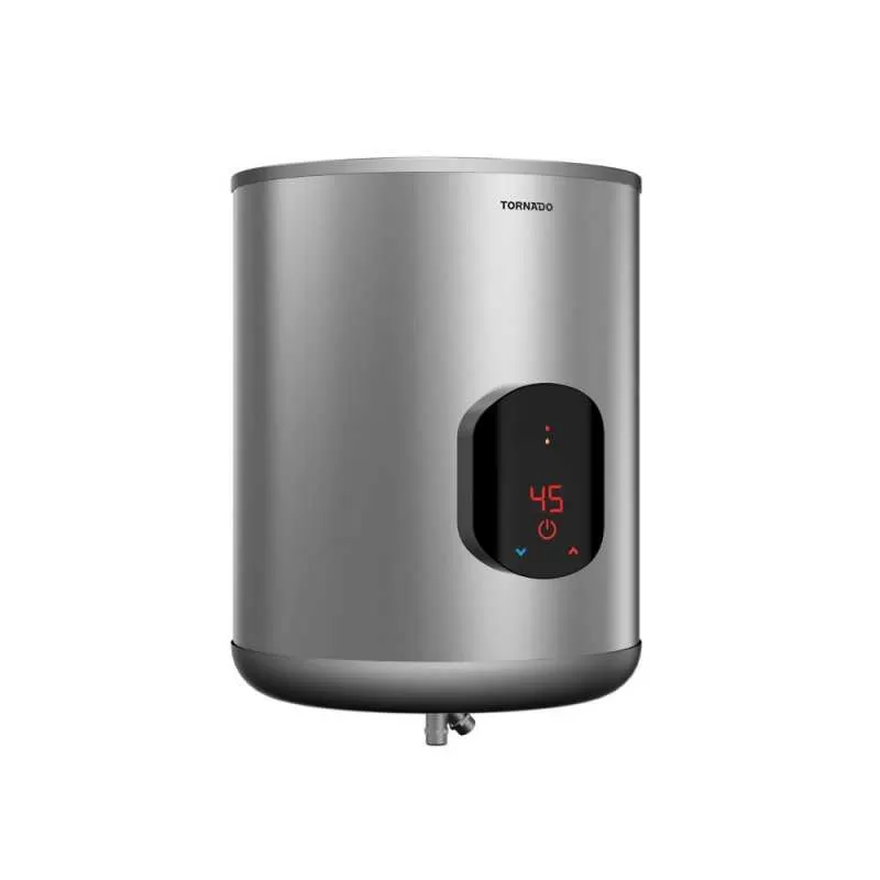 Tornado Digital Electric Water Heater, 45 Liters, Silver - EWH-S45CSE-S