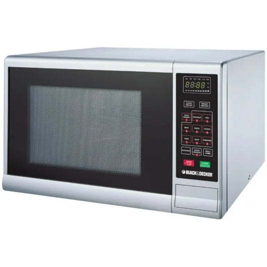 Black+Decker Microwave Oven with Grill, 30 Liters, Silver – MZ3000PG
