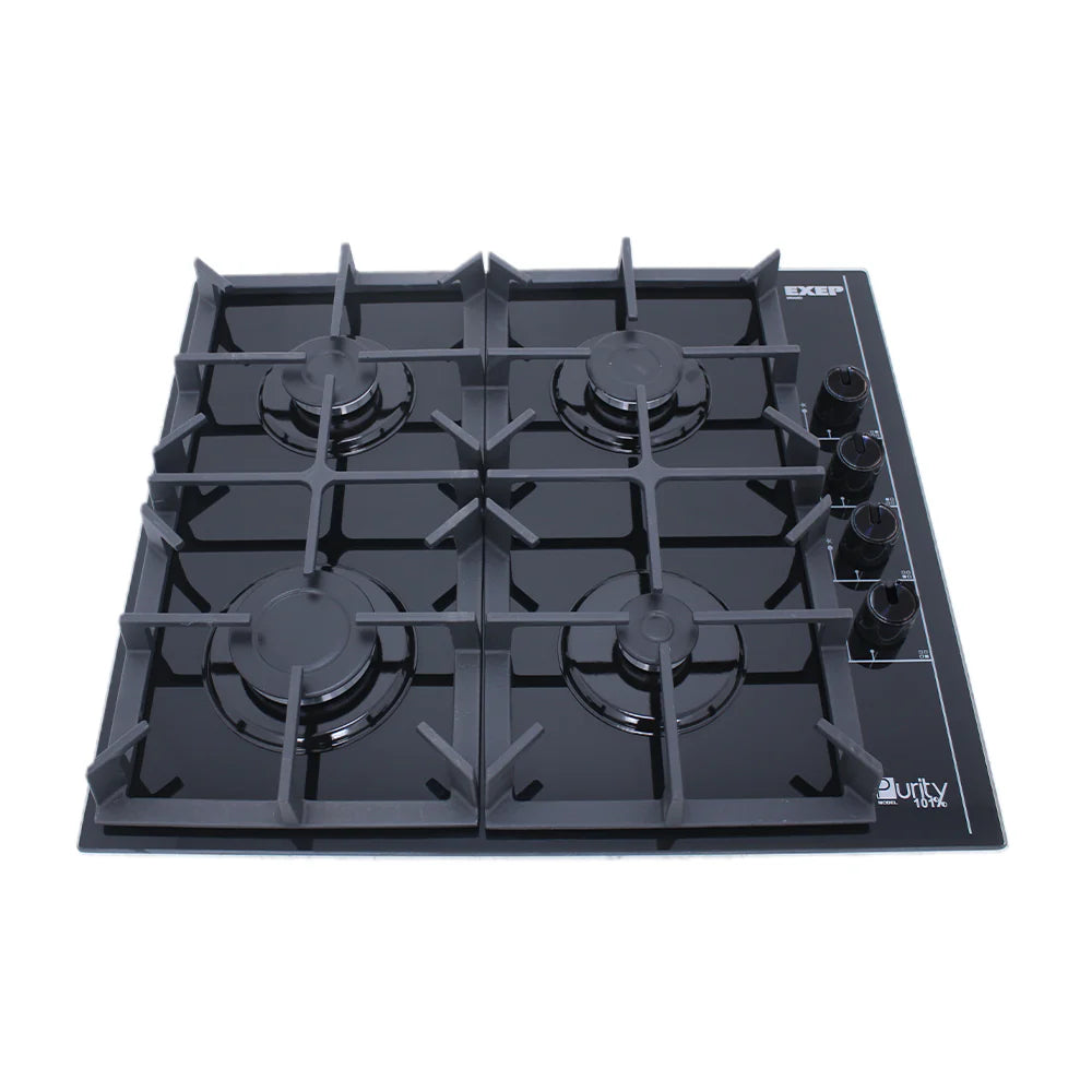 Purity Built In Heavy Duty Grids Gas Hob, 60 cm, 4 Burners, Black - HPT602G