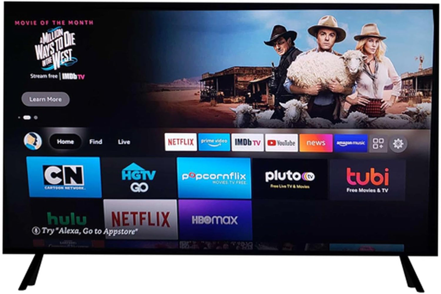 Pluto Shatterproof 85 Inch 4K UHD, Smart LED TV, With Built-In Receiver