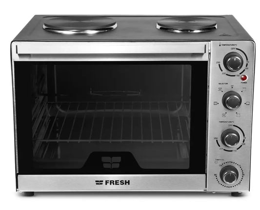 Fresh Electric Oven, 65 Litres, 2200 Watts, Grill, Fan, Stainless Steel - 500017392