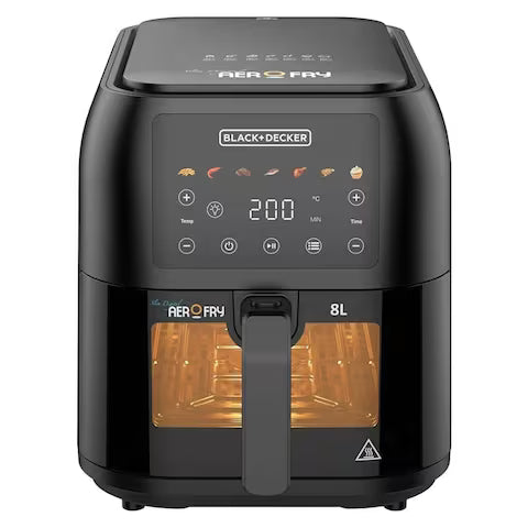 Black+Decker Digital Air Fryer, 1700 Watt, 8 Liters – SAF80W