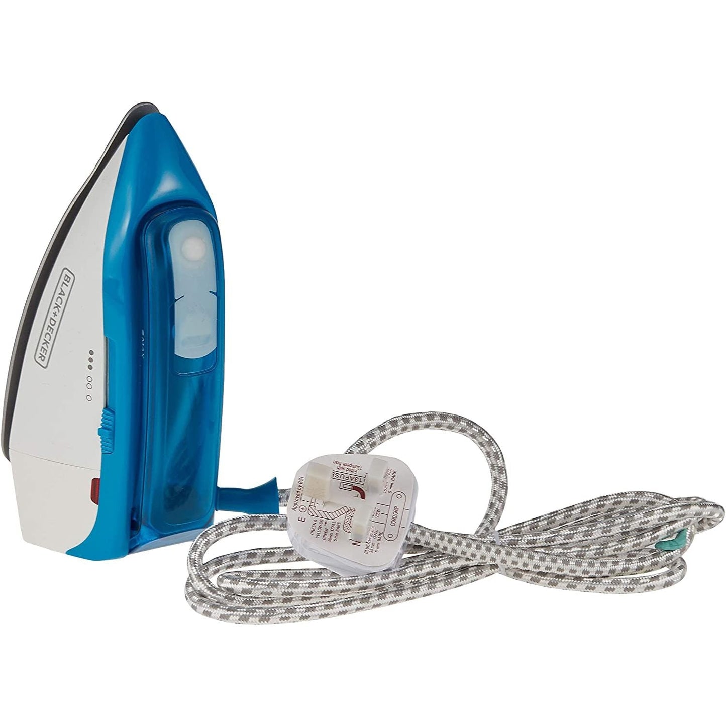 Black + Decker Travel Iron, 1085 Watt, White And Blue - TI250
