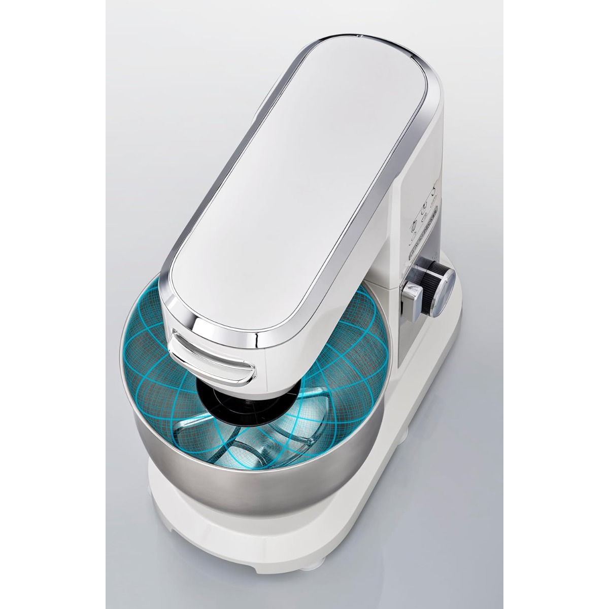 Black+Decker Multifunction Stand Mixer, 6 Liters, 1000 Watt, White - MKM100