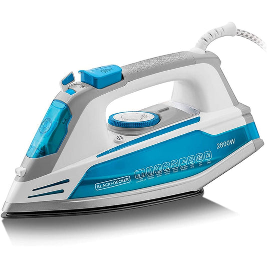 Black+Decker Steam Iron, 2800 Watt, Blue - X2800
