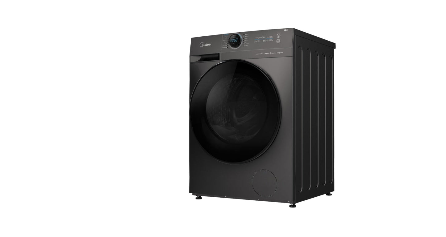 Midea 9KG Front Load Inverter Washing Machine, Silver - MF200W90B/TT