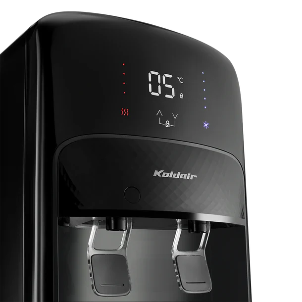 Koldair Hot & Cold Water Dispenser Digital With Fridge, Black - KWD AF(LED)