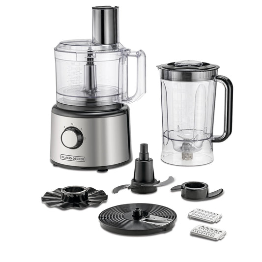 Black+Decker Multifunctional Food Processor, 1.8 Liter, 750 Watt, Silver - FX760