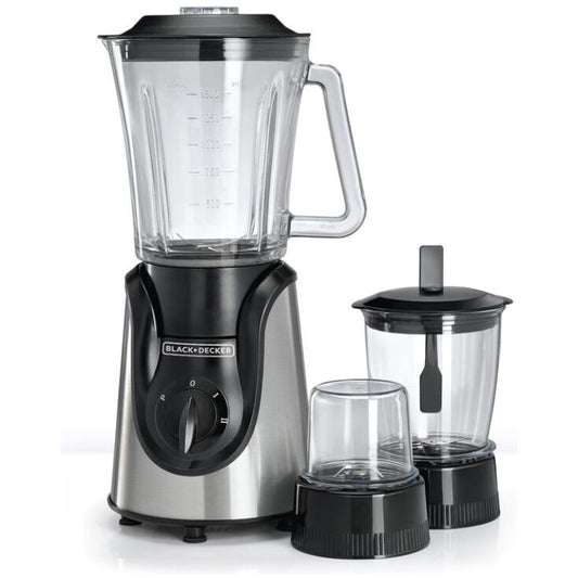 Black+Decker Glass Blender with Grinder And Mincer, 600W – BX600G
