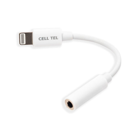 Cell Tel Earphone Audio Adaptor Lightning, White - CT-18C