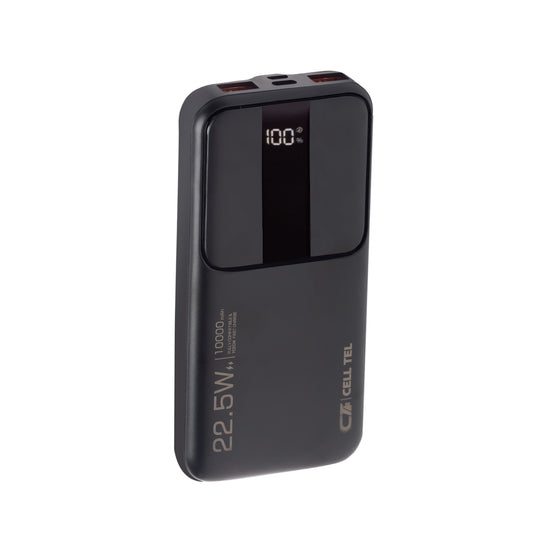Cell Tel Turbo 60 Fast Power Bank Slim With Screen QC3.0, 10000mAh, Full Compatible + Type C Input