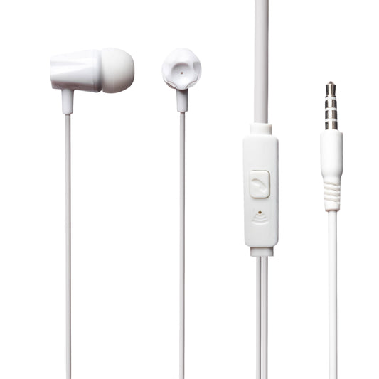 Cell Tel Stereo Earphone, White - CT-05