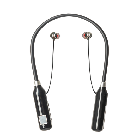 Cell Tel CT-C400 Bluetooth - Wireless Neckband Earphone With Digital Screen, Black