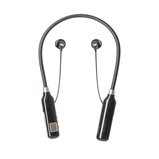 Cell Tel CT-C300 Bluetooth - Wireless Neckband Earphone With Digital Screen, Black