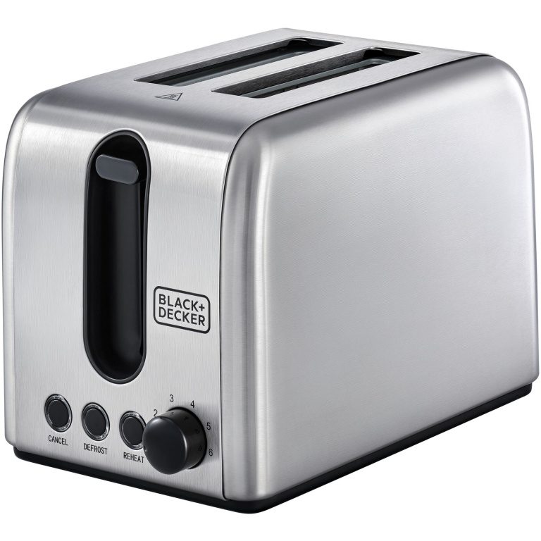 Black+Decker Stainless Steel 2-Slice Toaster, 1050 Watt - ET244
