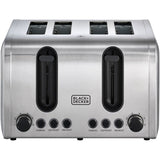 Black+Decker Stainless Steel 4-Slice Toaster, 2100 Watt - ET444