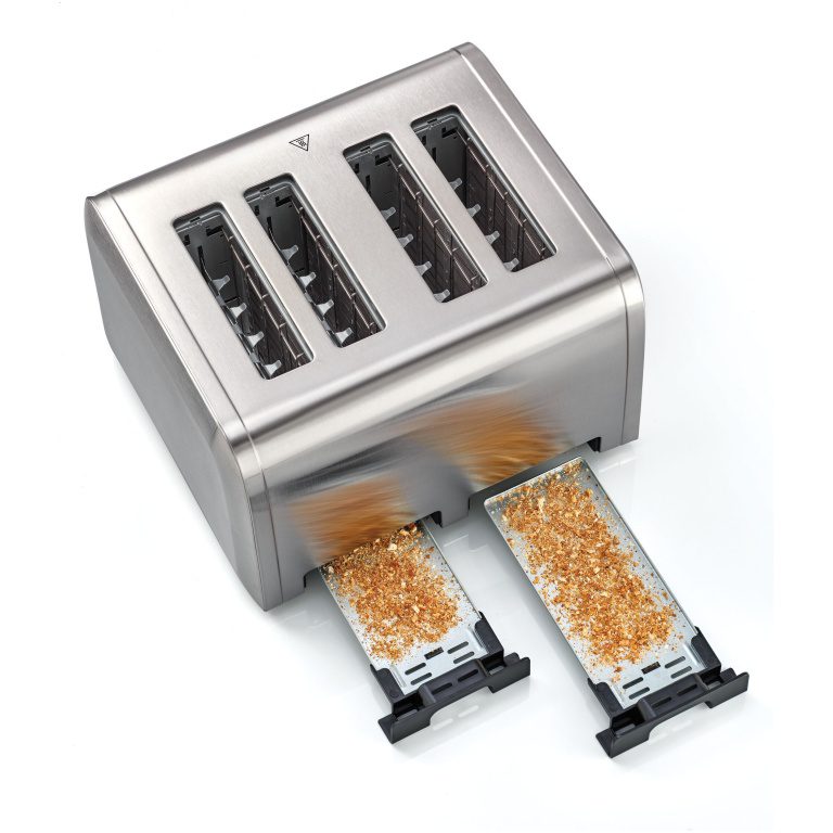Black+Decker Stainless Steel 4-Slice Toaster, 2100 Watt - ET444