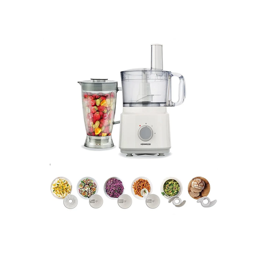 Kenwood Food Processor, 750 Watt, 2 Liter, White - FDP03.C0WH