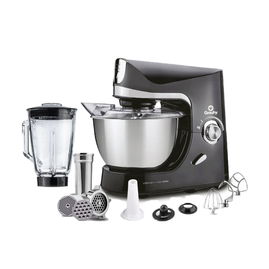 Grouhy Stand Mixer with Grinder and Blender 1200 Watt, grouhy stank mixer, عجان جروهي مع مطحنة وخلاط 1200, عجبان جروهي, مطحنة وخلاط