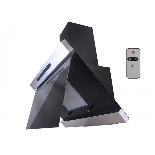 Purity Built-In Decorative Hood, 90 CM, 1000m3/h, Black - GLASSO