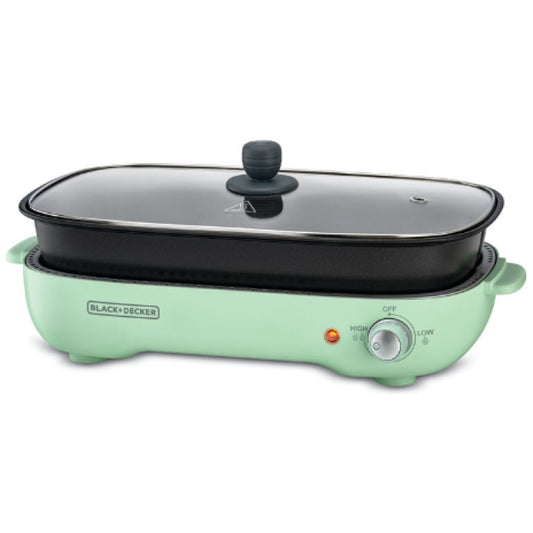 Black+Decker Electric Grill, 1400 Watt, Green - GH1400