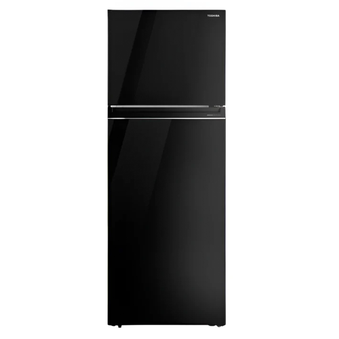 Toshiba No-Frost Refrigerator, 450 Liters, Inverter, Glass Black - GR-RT624WE-PGN(22)