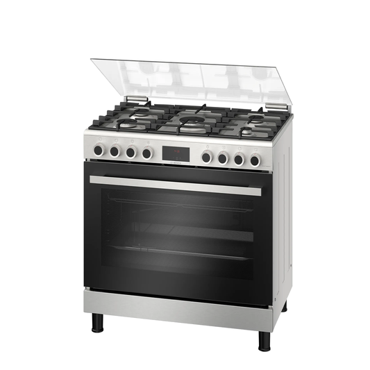 Bosch Series 6 Gas Cooker, 90 * 60 cm, 5 Burners, Stainless Steel - HGP3I8W50S